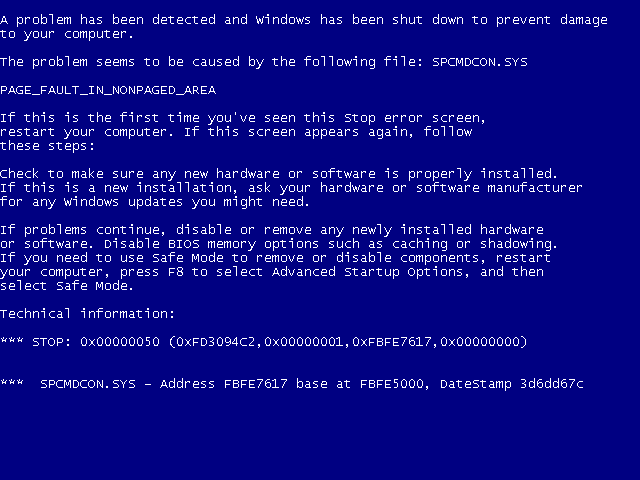 Blue Screen of Death